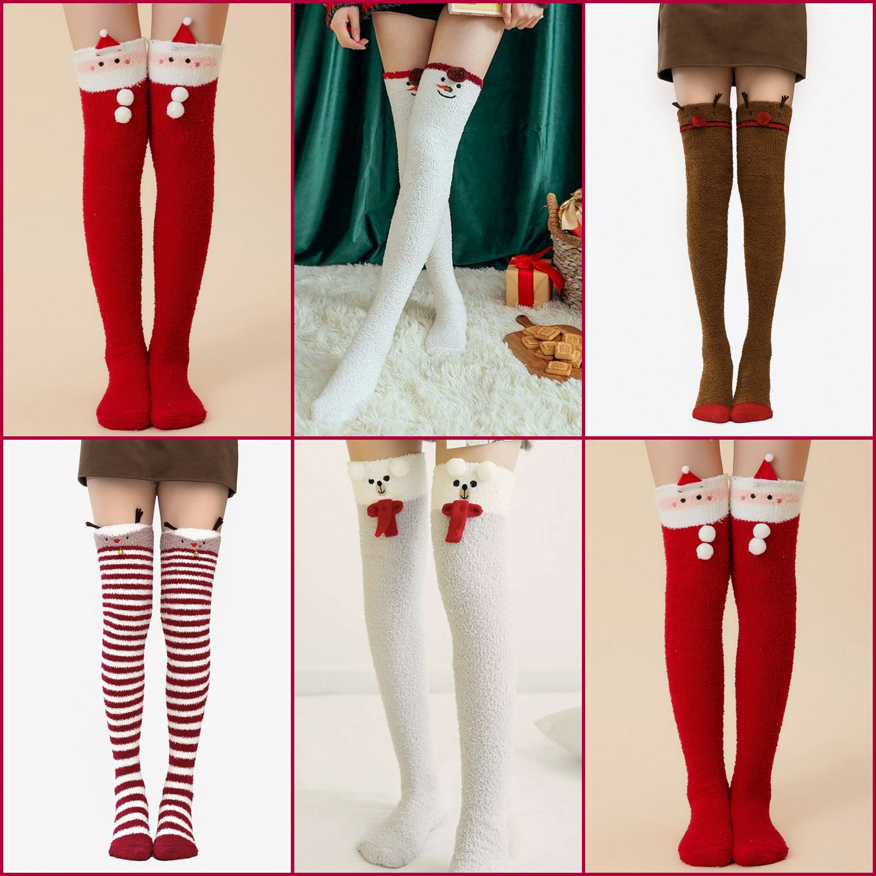 1pc Thick Fluffy Leggings For Women, Mock Thigh-high Stocking Style,  Autumn/winter