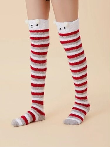 Thigh High Fuzzy Socks Cute Cartoon Over the Knee Stockings Cozy Furry  Thigh Highs Warm & Soft Stocking Cute Gift Winter Leg Warmer -  Canada