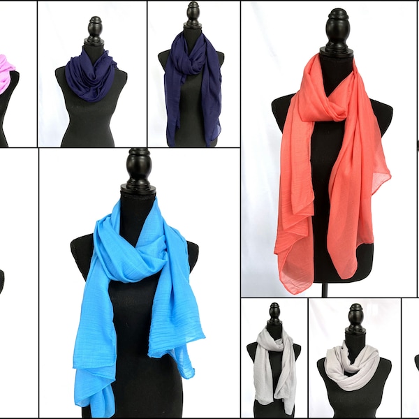 Women's Cotton Scarf Shawl Wrap Hijab Spring Fashion Scarf