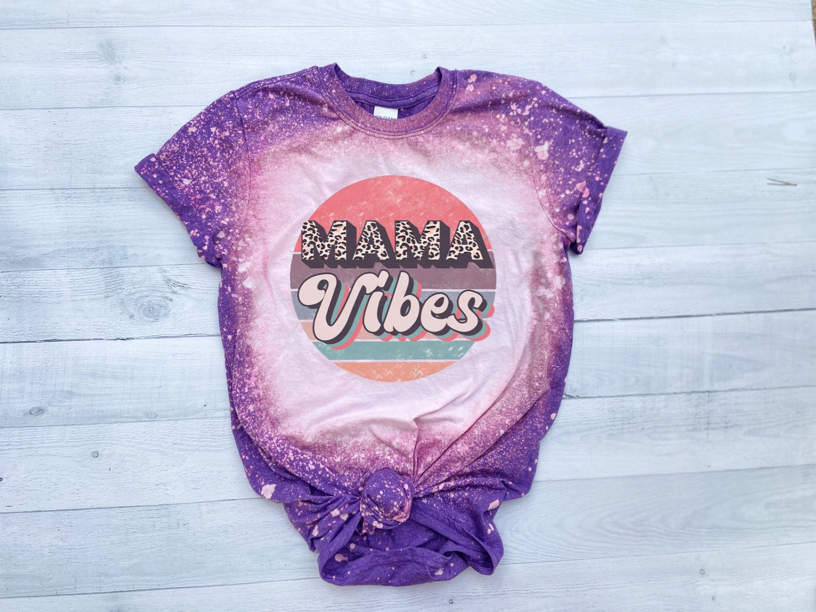 Mama Bleached Shirt Bleached Tee Girl Mom Boy Mom Custom Etsy