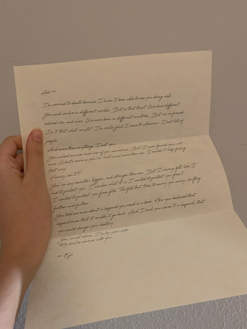 Banana Fish: Eijis Letter to Ash  Etsy