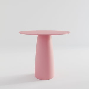 Kopar Round Pink colour dining table d850