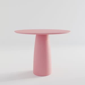 Pink Round Dining Table: Minimalist Japandi Style - Etsy