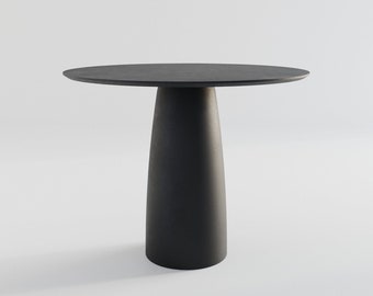 Kopar Round Black color  Dining Table d98