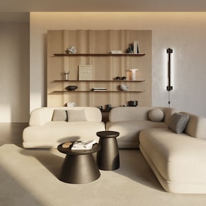 Japandi style Coffee table Set I Black color I For Designers I Any color I Side table I Low table I Mini table I Round table I Single base