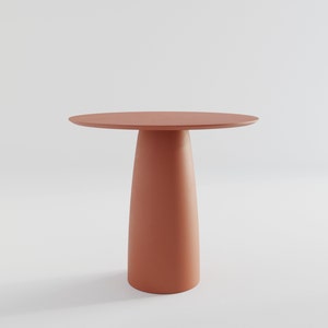 Kopar Round Terracotta colour dining table d850