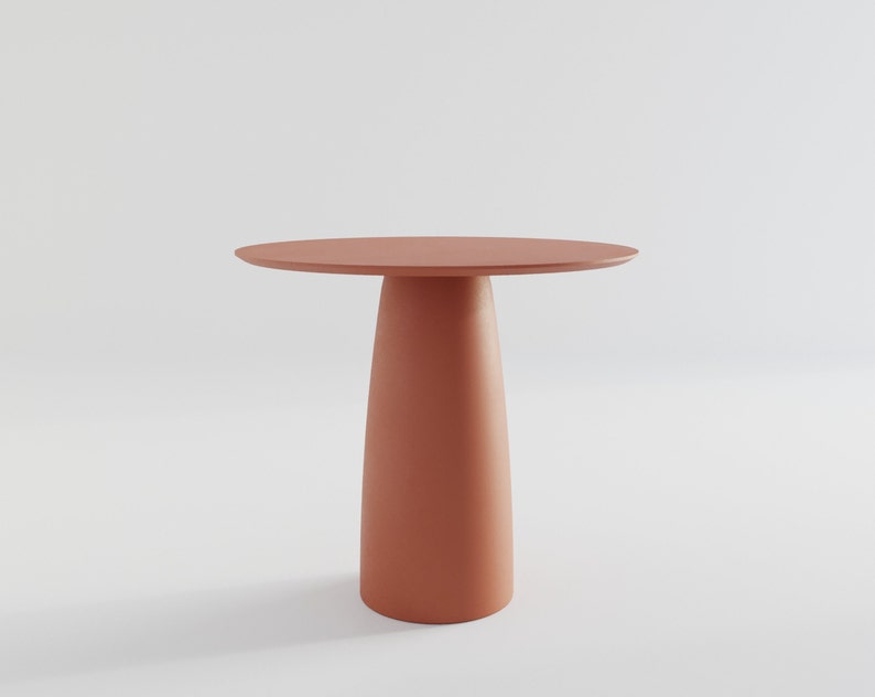 Kopar Round Terracotta colour dining table d850 image 1