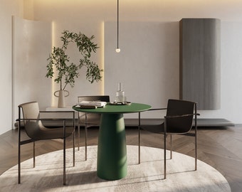 Kopar Round Green dining table d850