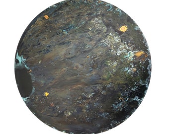 Kopar Round Aged Brass Tabletop d98