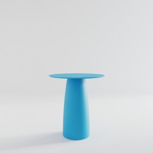 Antracit runt matbord: Japandi-stil, enkelben (D69cm/H74cm) bild 9