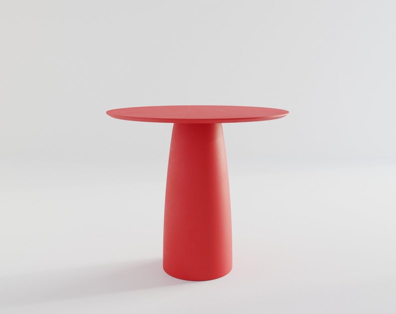Kopar Round Terracotta colour dining table d850 image 8