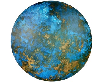 Kopar Round Aged Copper Tabletop d98