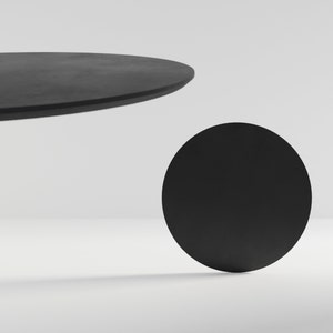 Black colour tabletop / Any color available / sizes d49cm d69cm d85cm d98cm / mdf  / japandi / wabi sabi / top coat Varnish / beige taupe /