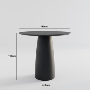 Kopar Round Black colour dining table d850 image 3