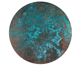 Kopar Round Aged Copper Tabletop d98