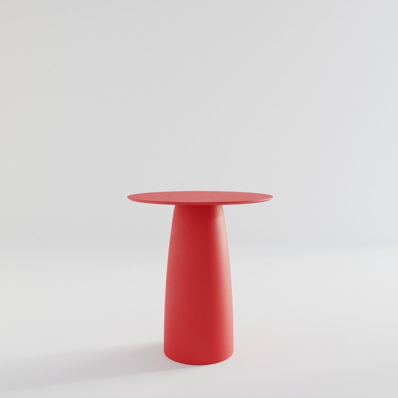 Antracit runt matbord: Japandi-stil, enkelben (D69cm/H74cm) bild 7
