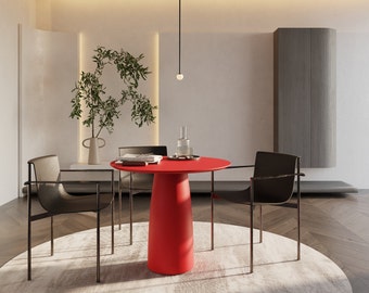 Kopar Round Red dining table d850