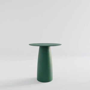 Antracit runt matbord: Japandi-stil, enkelben (D69cm/H74cm) bild 4
