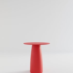 Kopar Round Red color Dining Table d690mm image 2
