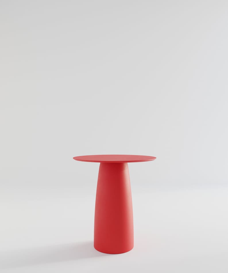 Kopar Round Red color Dining Table d690mm image 2