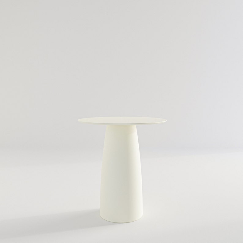 Antracit runt matbord: Japandi-stil, enkelben (D69cm/H74cm) bild 6