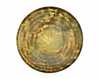 Kopar Round Aged Brass Tabletop d98cm-38.6inches / one of a kind / unique / rare find / high quality