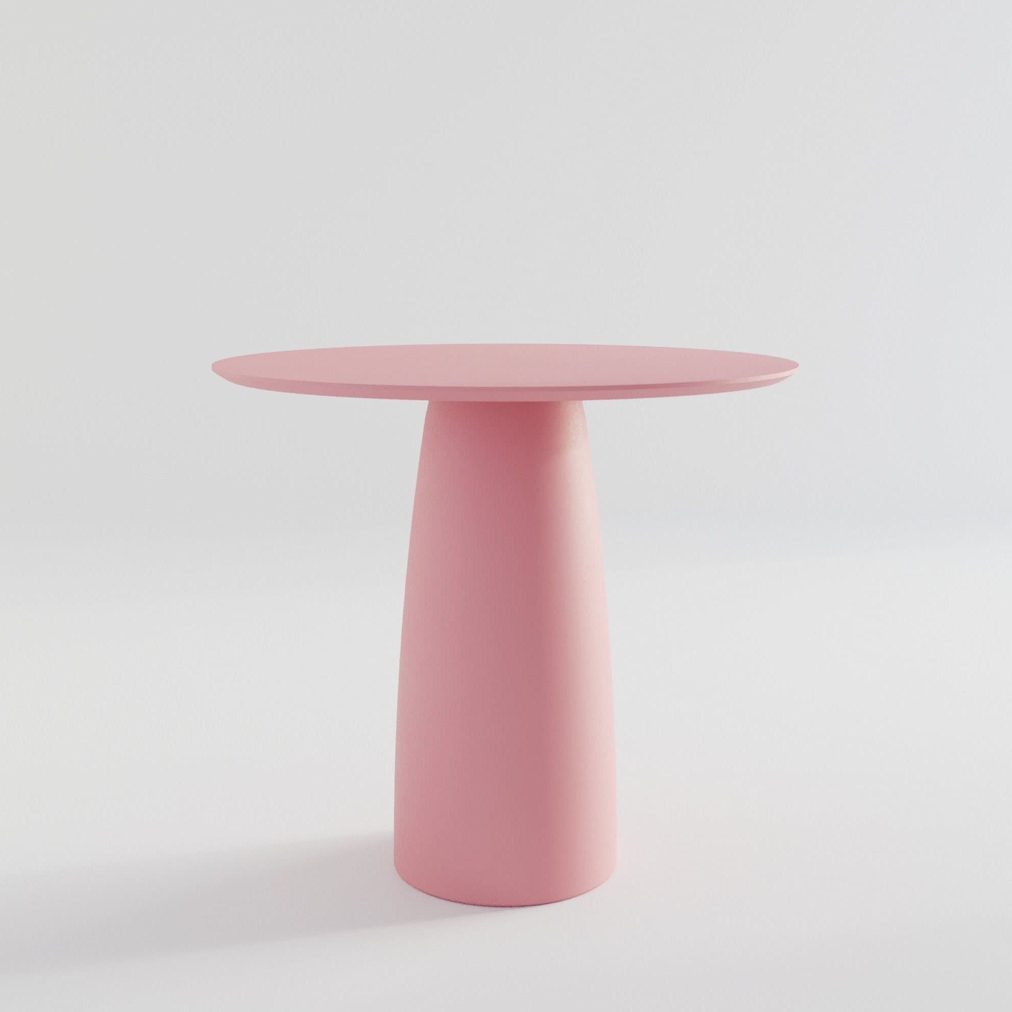 Kopar Round Antique Pink dining table d850 / japandi style / minimalistic / many RAL colours / different tabletop sizes