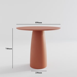 Kopar Round Terracotta colour dining table d850 image 3