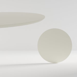 Beige MDF Tabletop: Japandi Wabi Sabi Style, Varnish Top Coat