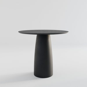 Kopar Round Black colour dining table d850 image 1