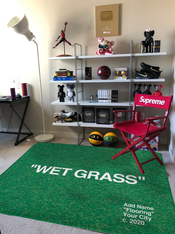 Wet Grass Rug for Hypebeast Room Decor Sneakerheads Gift for | Etsy