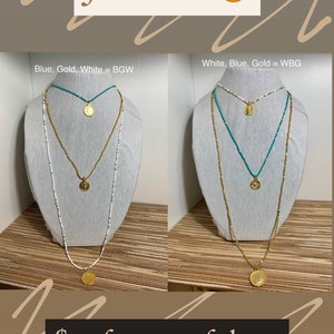 Gold Coin Layering Necklaces, Available in 2 Color Combos