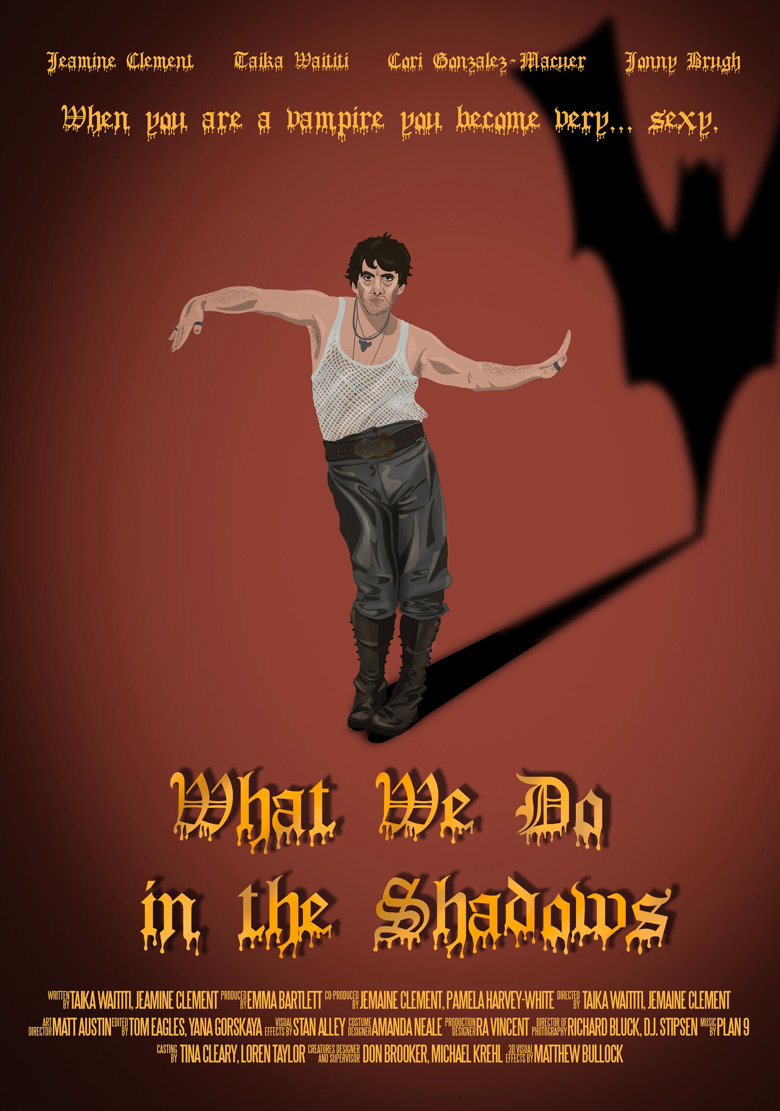 What We Do in the Shadows Movie Poster Art Print Film Etsy New Zealand