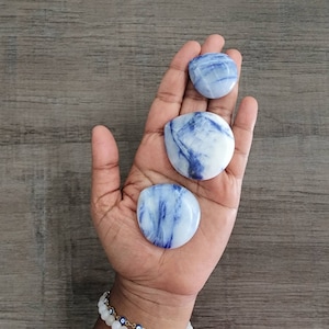 Sodalite, Sodalite Palm Stone, Sodalite Tumbles, Sodalite Stone, Healing stones, natural Stone, Worry Stone, Third Eye Chakra, crystal jewel
