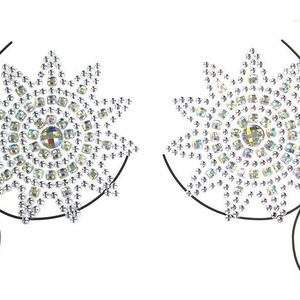 Sexy Star Rhinestone Pasties Nipple Cover Breast Adhesive Reusable - Body Stickers, Lifestyle, Crystal, Rave, Rally, Costume, Lingerie, Gem
