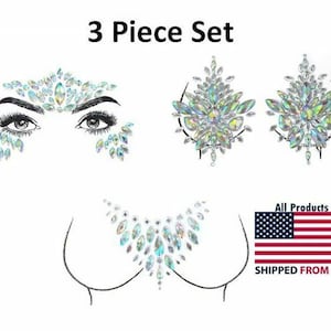 Reusable Rhinestone Body Stickers and Pasties