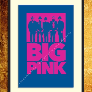 The Band, Music from Big Pink, affiche musicale, art mural, impression d'art, art lyrique