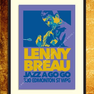 Lenny Breau, art print, wall art, jazz poster, digital print
