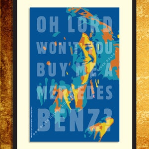 Janis Joplin Music Poster, Wall Art, Art Print