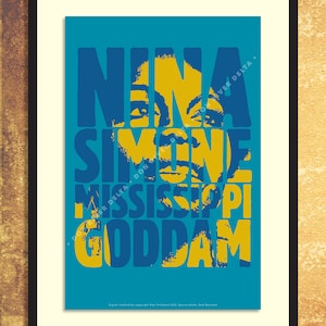 Nina Simone, art print, wall art, jazz poster, digital print