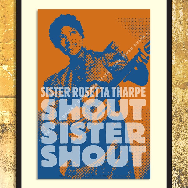 Sister Rosetta Tharpe, Blues Poster, Wall Art, Art Print