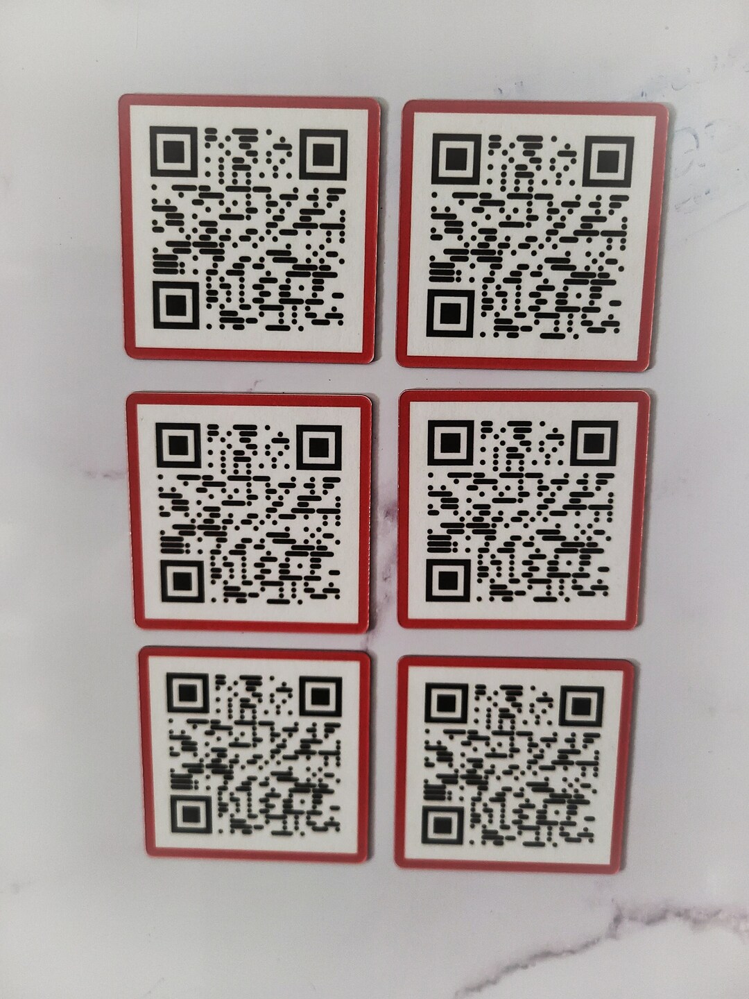 Set of 6 Waterproof QR Code Link to Your World Etsy