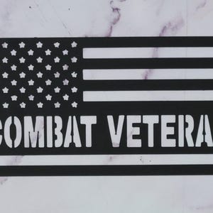 Imán con la bandera estadounidense de VETERANO DE COMBATE