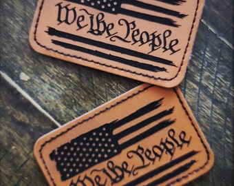 We the People Distressed American Flag patch