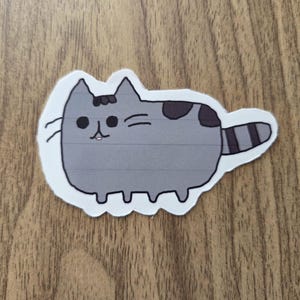 Kawaii Style Grey Cat &quot;Pusheen The Cat&quot; Sticker