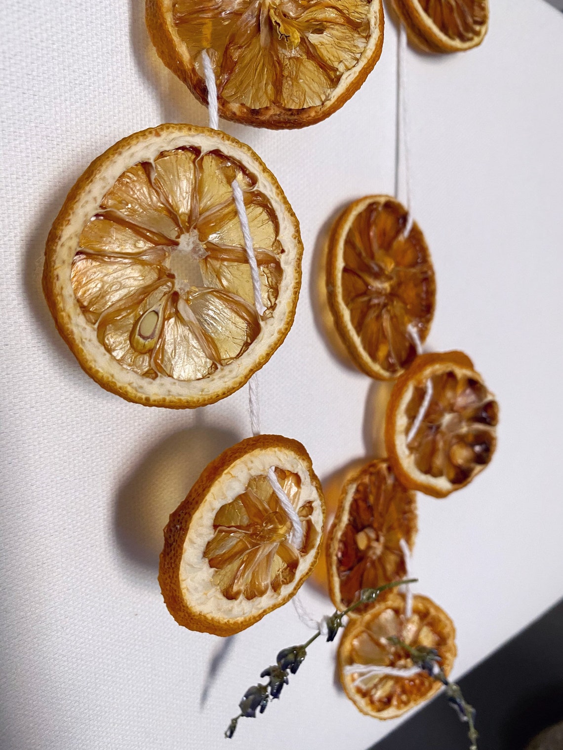 Spring Garland Dried Organic Lemons With Lavender Etsy