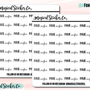Movie Night, Foil Planner Stickers