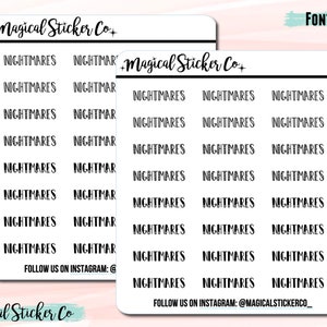 Nightmares, Foil Planner Stickers