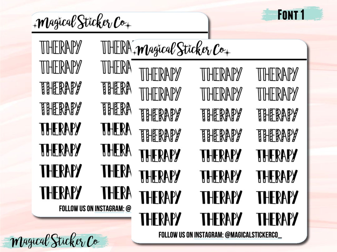 Therapy, Foil Planner Stickers - Etsy