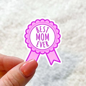 Adesivo in vinile Best Mum / Carino / Adesivo per bottiglia d'acqua / Adesivo per laptop / Adesivo Kindle / Adesivo impermeabile / Adesivo per la festa della mamma